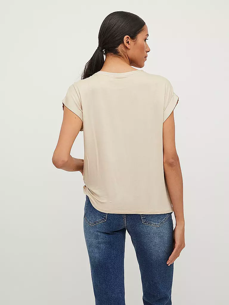 VILA Blusenshirt VIELLETTE  creme