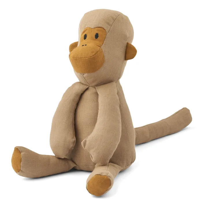 Liewood Peluche singe Halfdan en coton bio | Beige