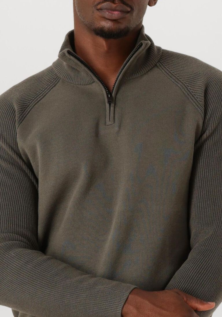 olijf genti trui turtle zip