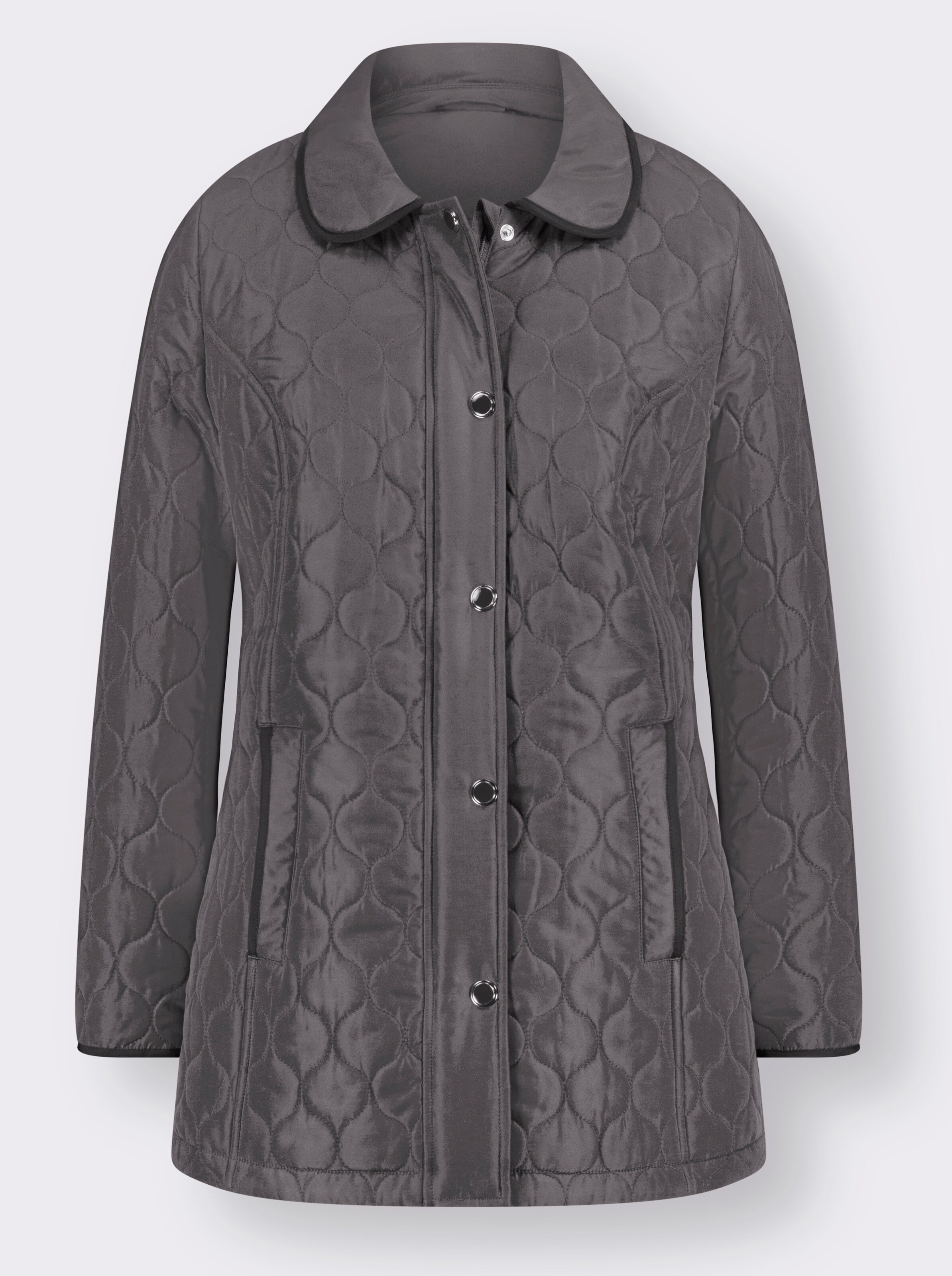 Steppjacke mit verdecktem Reißverschluss