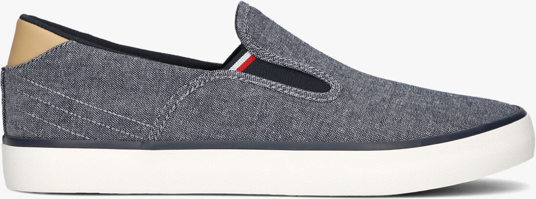 TOMMY HILFIGER blauwe tommy hilfiger instappers tommy hilfiger hi vulc low slipon chambray