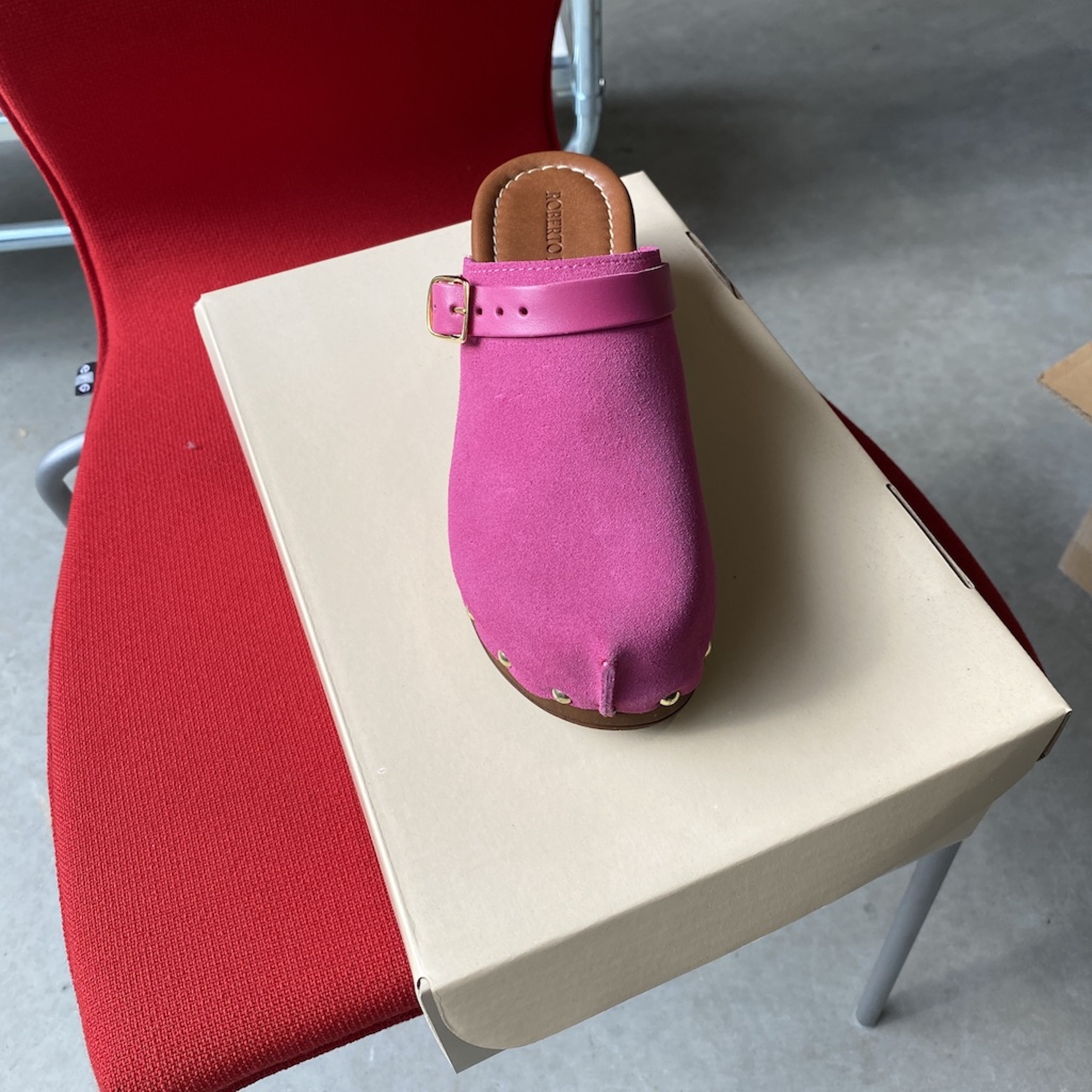 Roberto Rosso - Clogs Suede Leather Fuxia