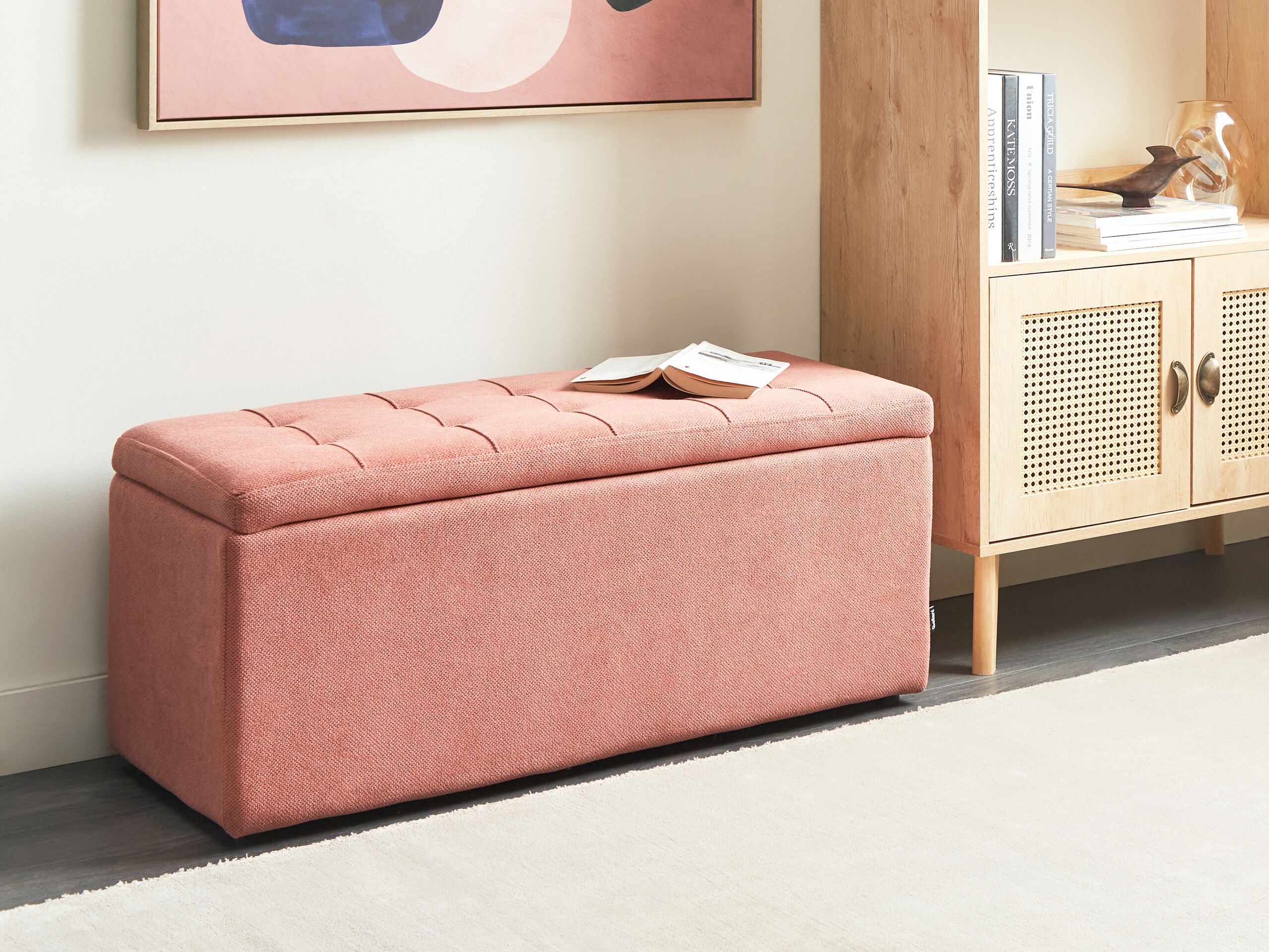 Beliani - OREM - Hocker - Roze - Polyester