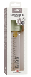 BIBS Glazen Babyfles Complete Set Sage 225 ml 1ST