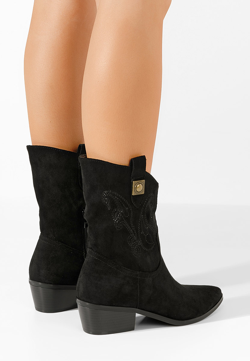 Bottes cowboy femme noires Avilina