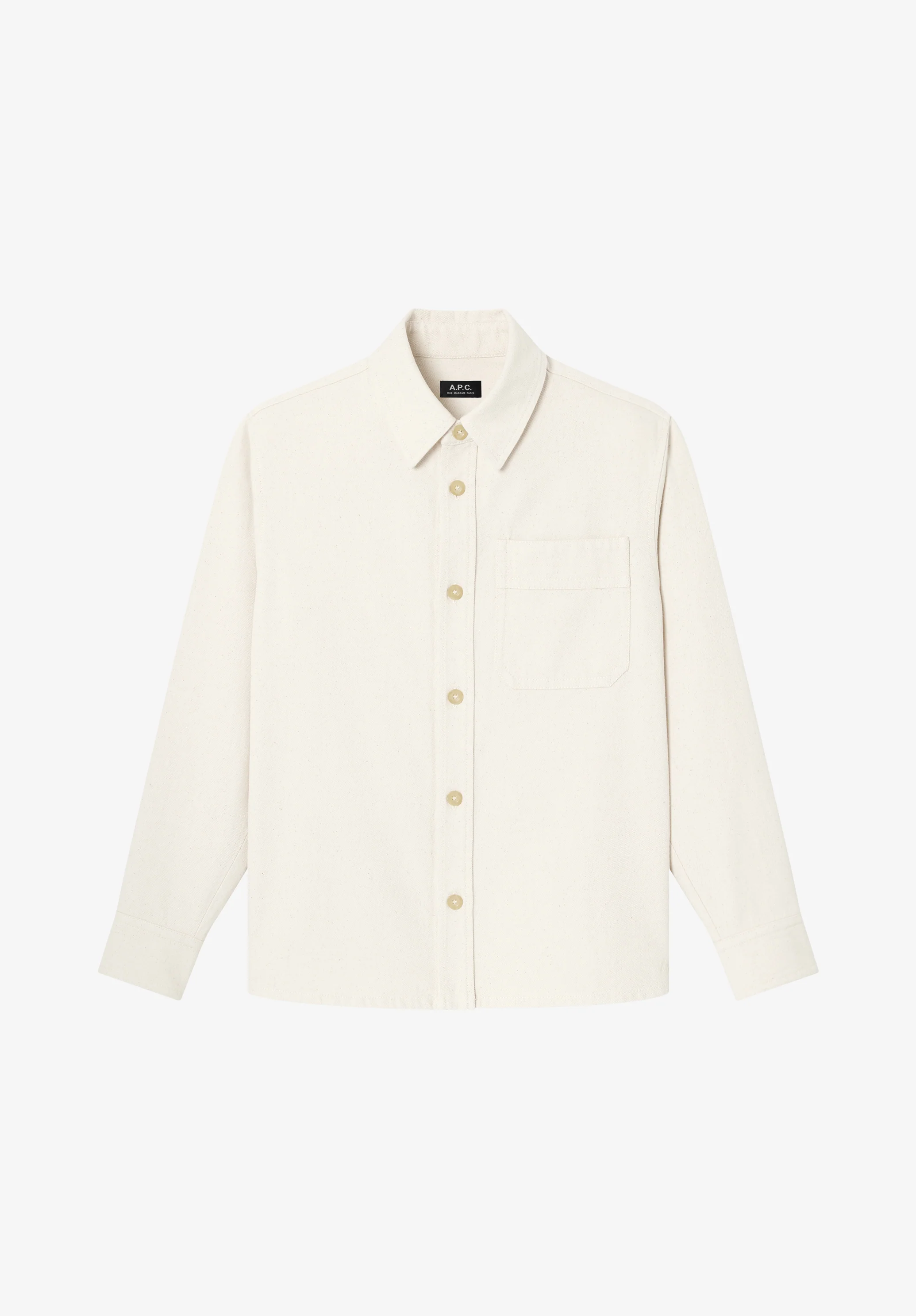Surchemise ample en denim blanc cassé - Blanc casse