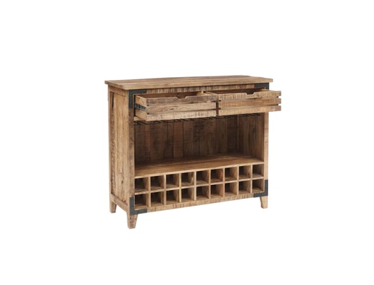 BOIS ET CHIFFONS CONCEPT - Meuble bar 2 tiroirs - manguier farm ii