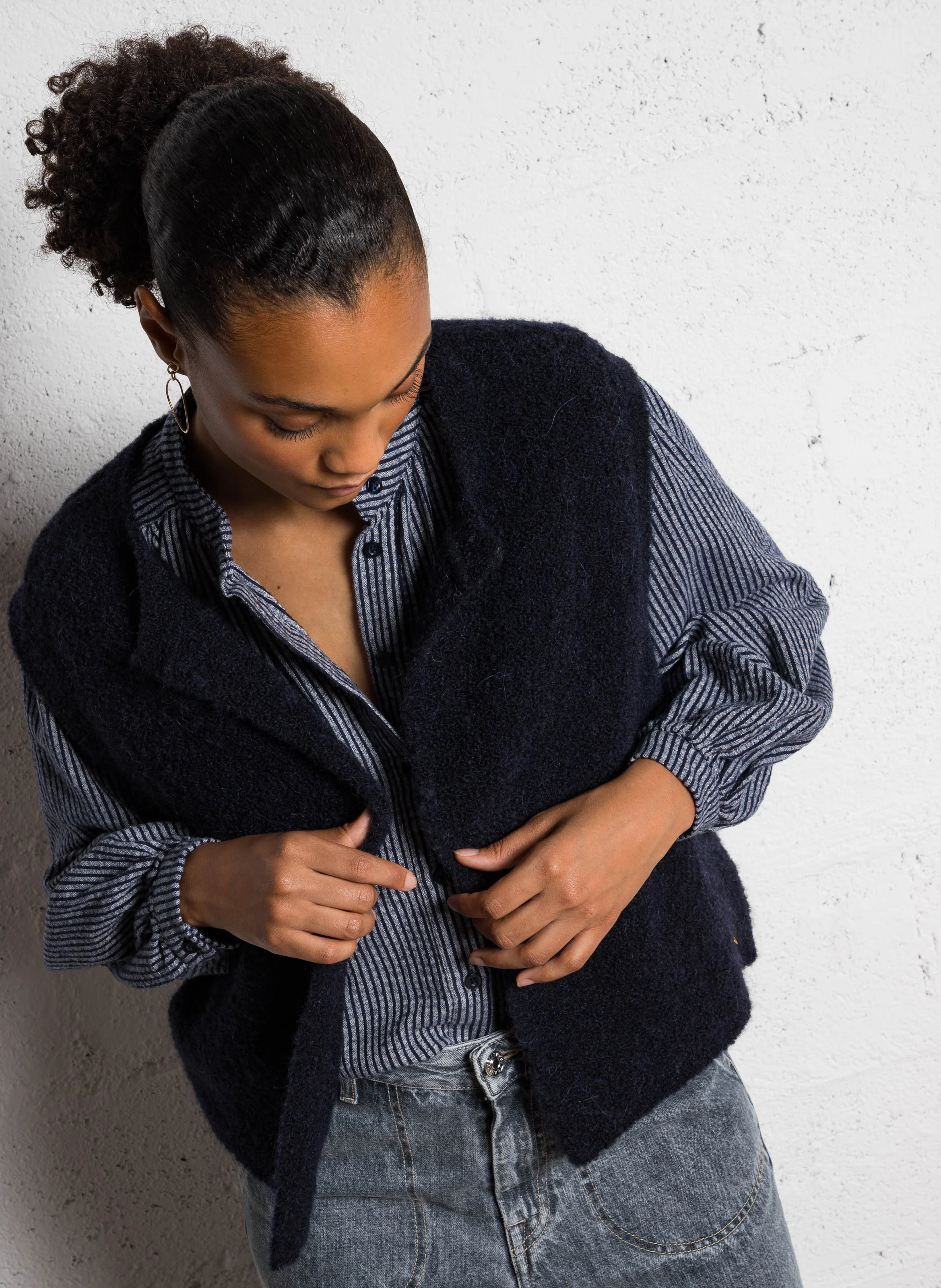 ACHILLE - Gilet col rond | Bleu