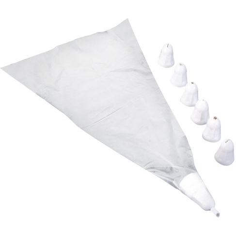 Ensemble de 3 poches à douilles jetables + 7 douilles