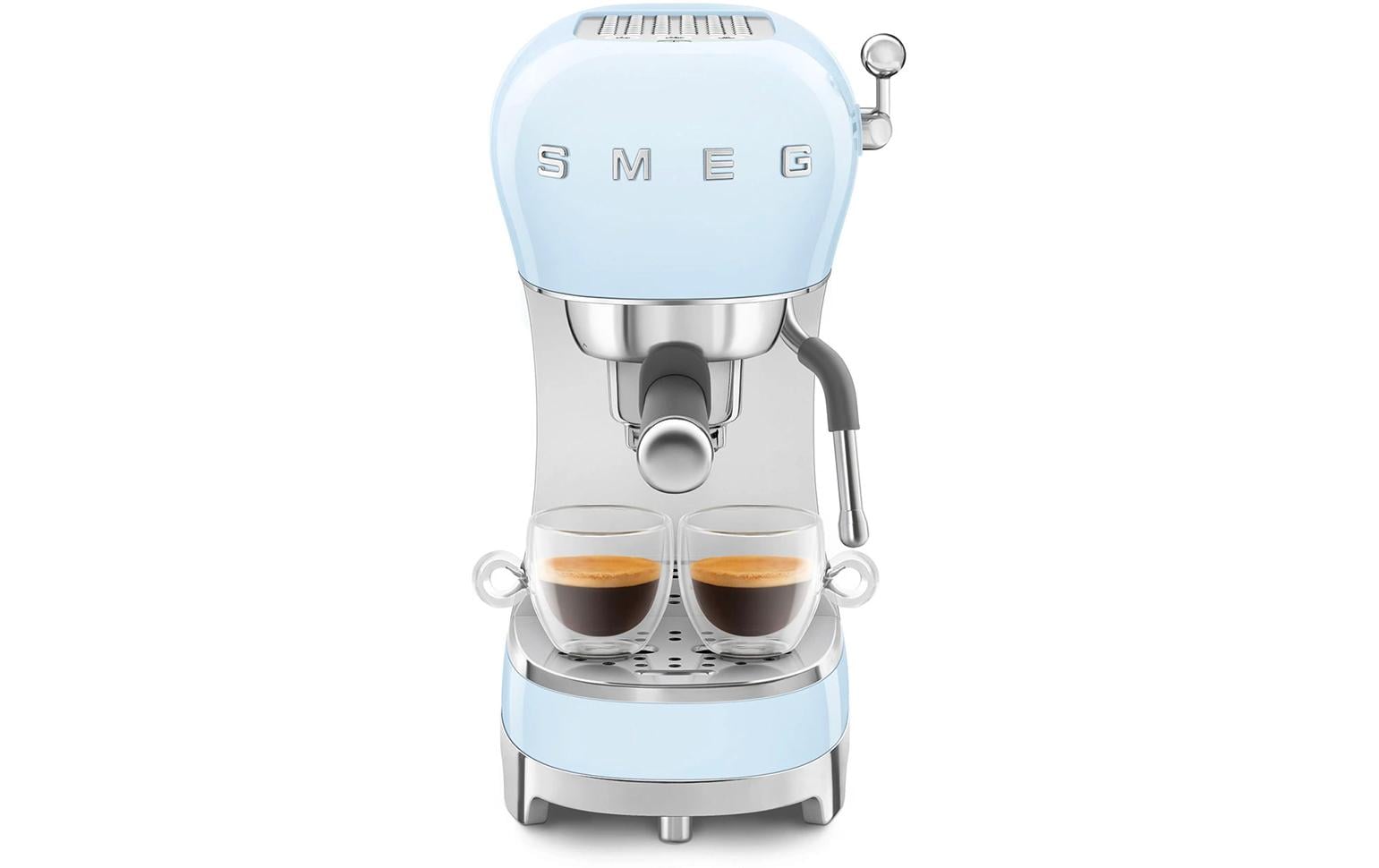 Siebträgermaschine 50's Style ECF02PBEU Blau<br>Espresso Kaffeemaschine