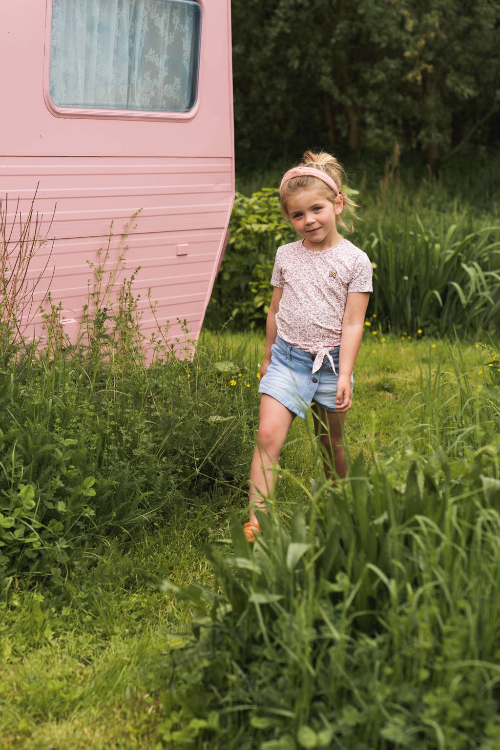 Koko Noko gebloemd T-shirt roze