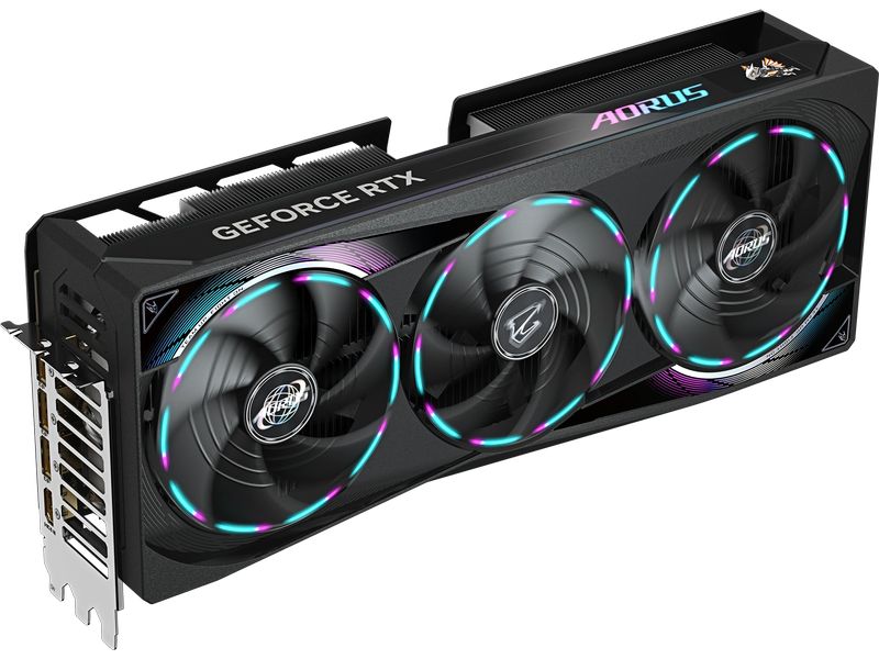 Gigabyte Grafikkarte RTX 5080 Master 16 GB Grafikkarte mit 16 GB GDDR7-Speicher, Windforce Kühlsystem und RGB-Beleuchtung