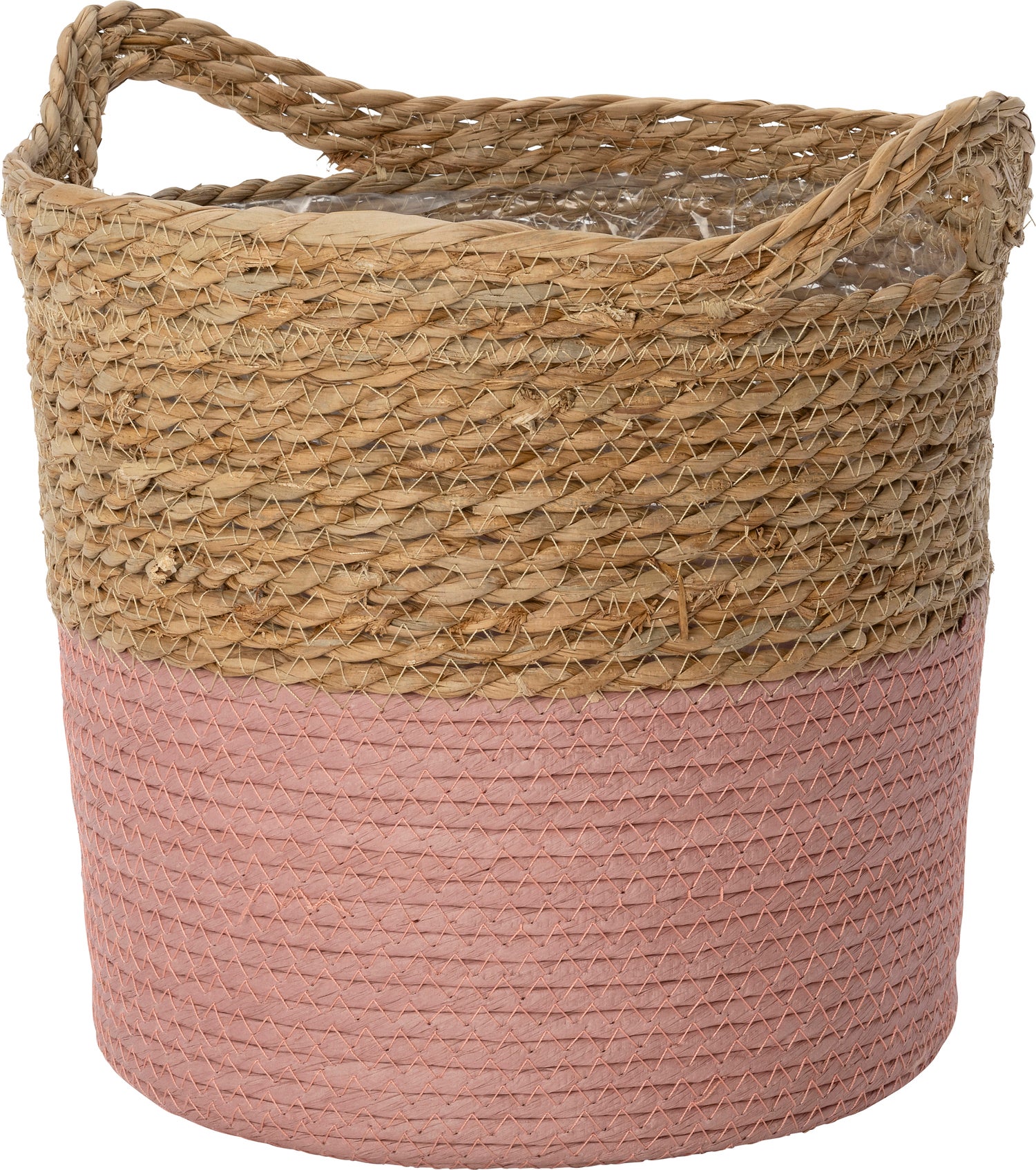 Intratuin plantenmand Rocky naturel / roze D 28 H 27 cm