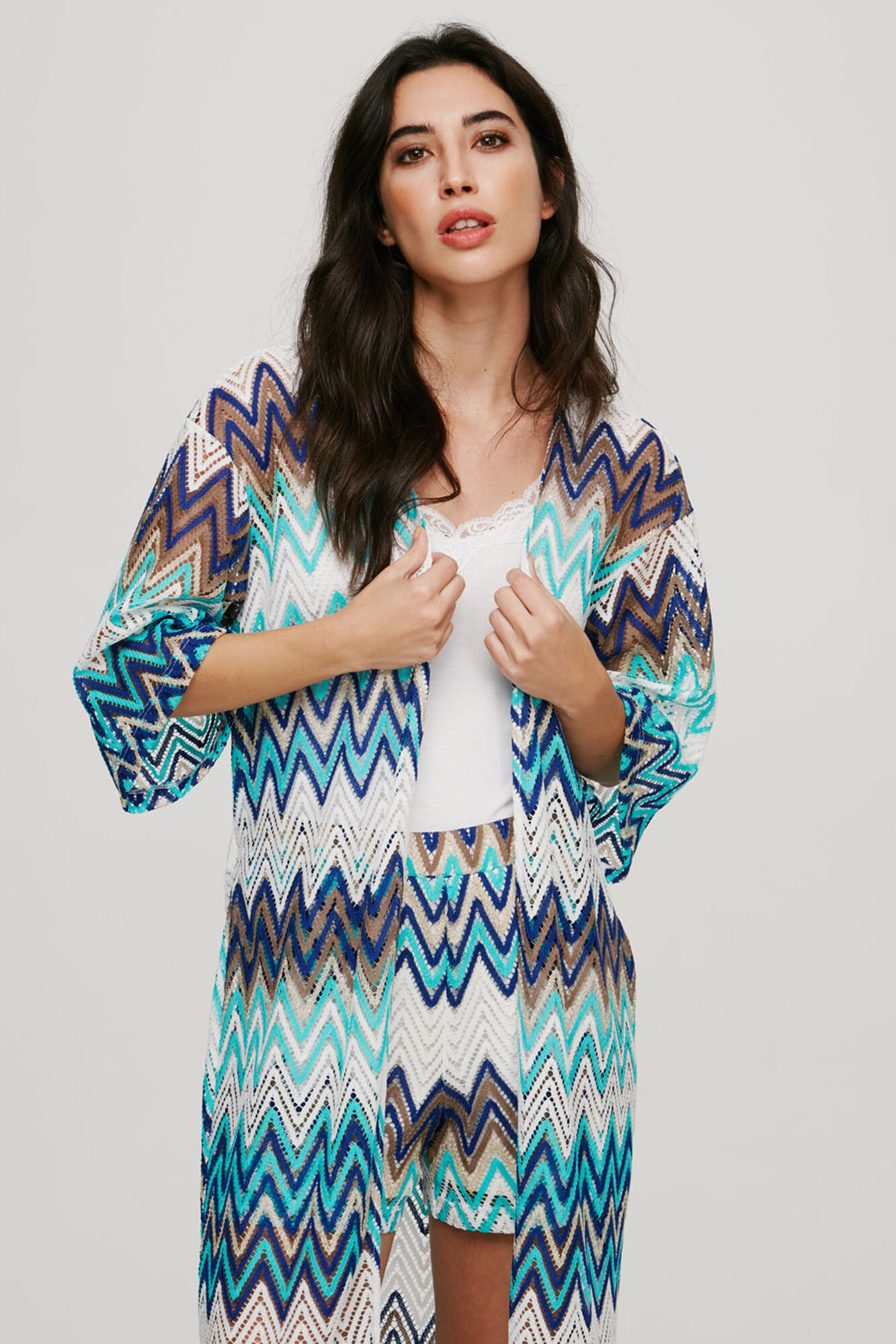 Kimono midi - Azul