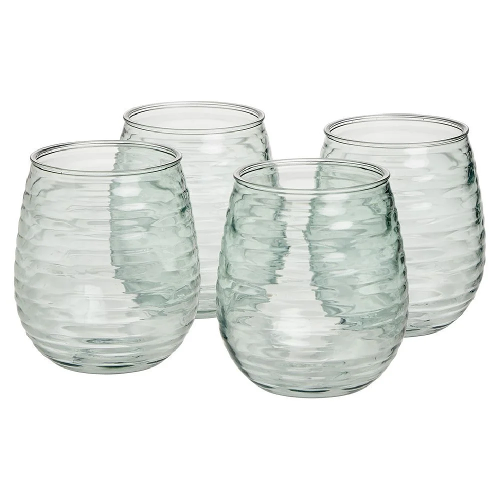 Verre plastique transparent Ø9xH11cm x4