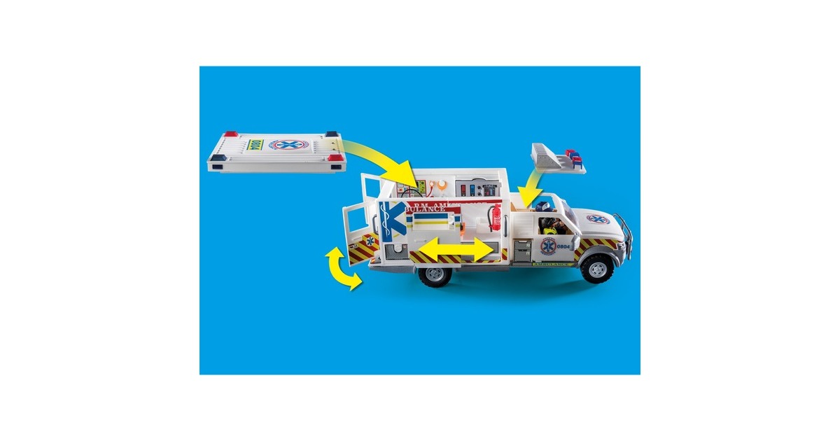 PLAYMOBILCity Action - Reddingsvoertuig: US Ambulance Constructiespeelgoed  (70936)
