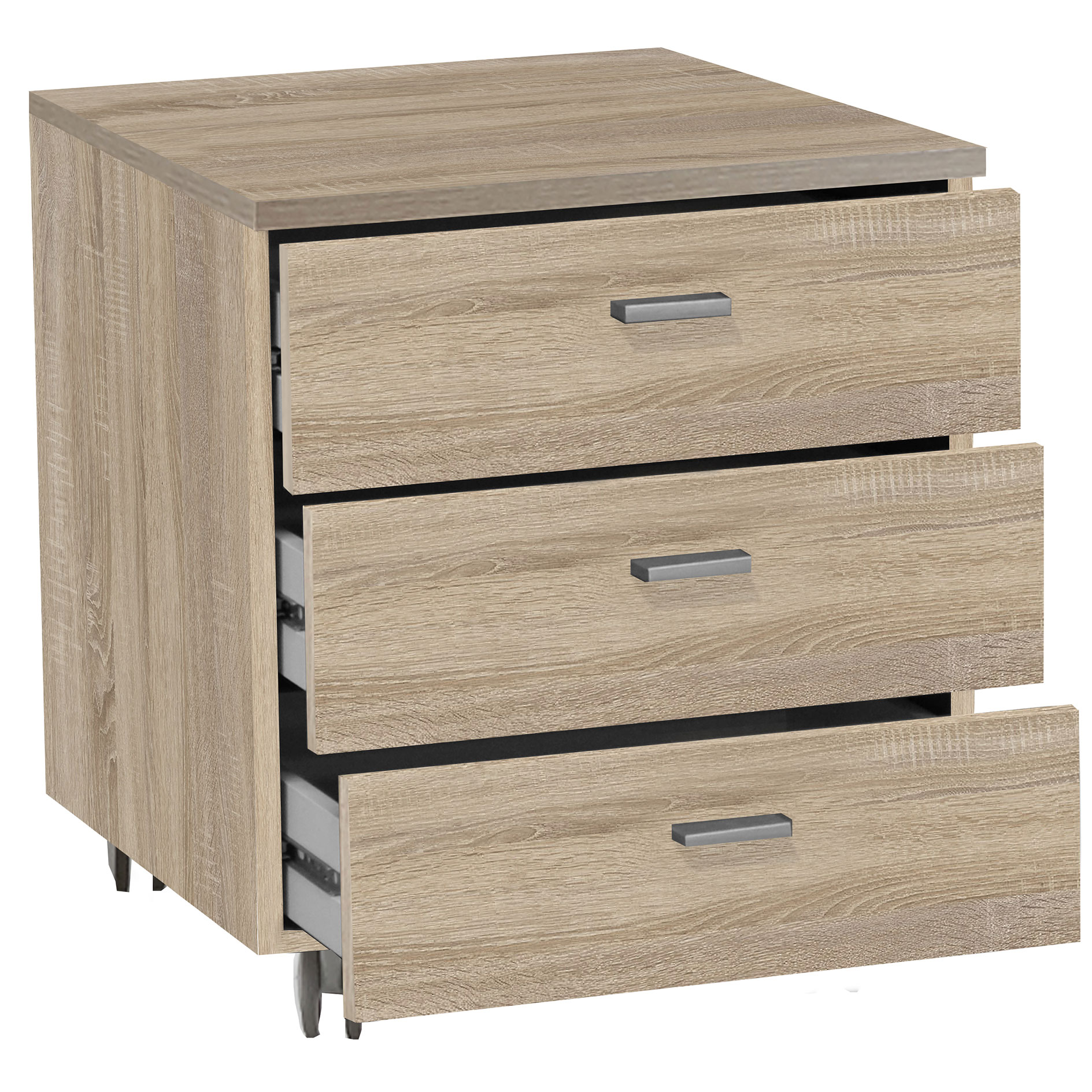 Rollcontainer - Eiche sägerau - 45 cm