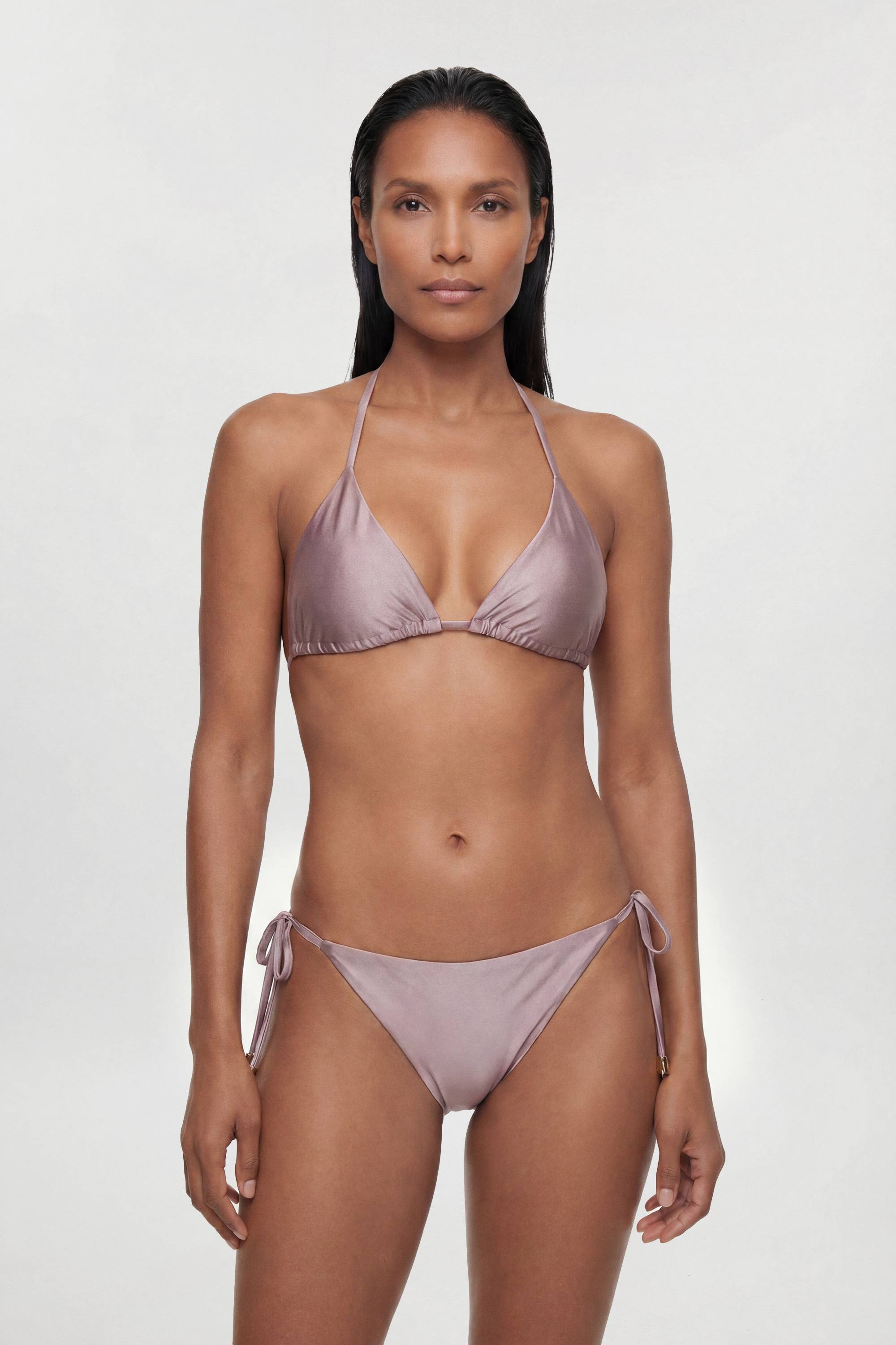 KarenMillen Bas De Bikini Métallisé Avec Détail De Perles