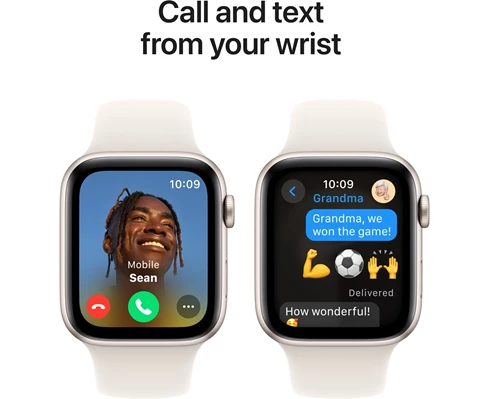Apple Watch SE GPS 44mm Starlight Aluminium Case with Starlight Sport Band - M/L