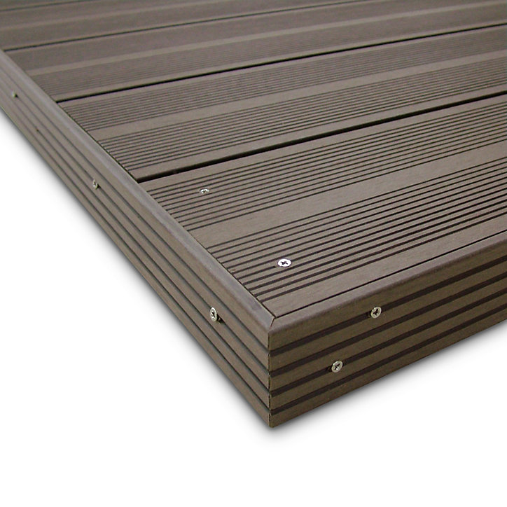 Profil de finition lame de terrasse Neva composite chocolat L.220 x l.5,2cm
