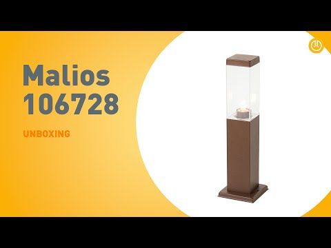 Moderne buitenlamp paal roestbruin 45 cm - Malios