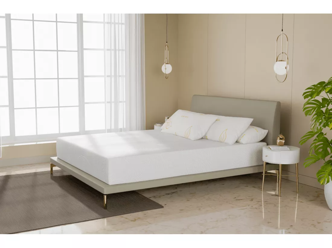 Matelas 160x200 Harmonic : Mousse de Confort Haute Qualité - Mal de Dos Respirante - Accueil équilibré - Soutien Mi-Ferme - Solides - Douce Lune