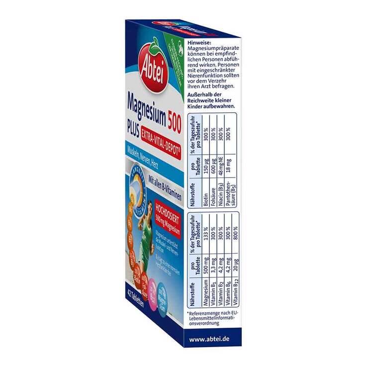 Abtei Magnesium 500 Plus Tabletten, 42 St