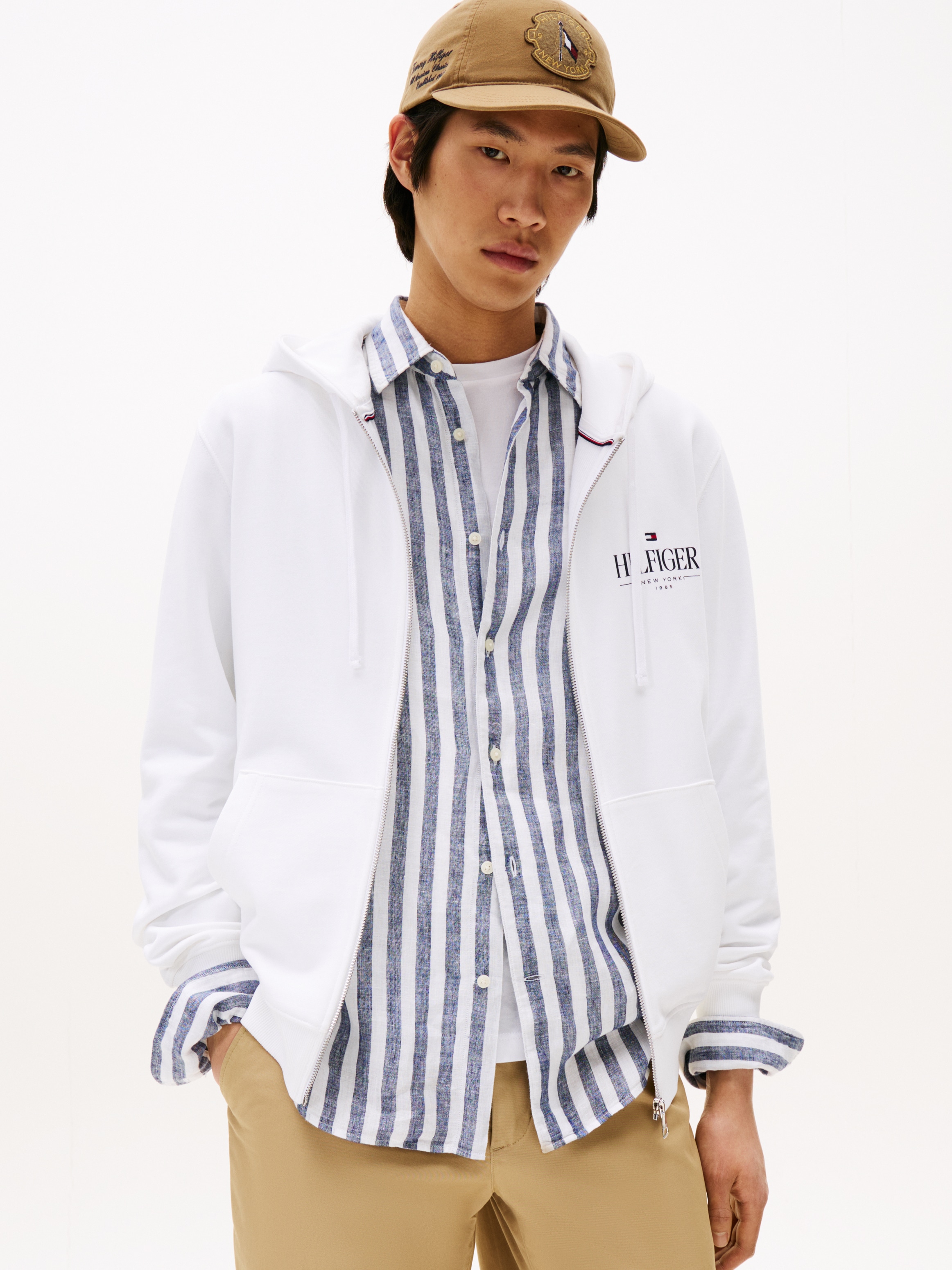 Tommy Hilfiger Kapuzensweatjacke »HILFIGER STACKED HOODED ZIP TH«