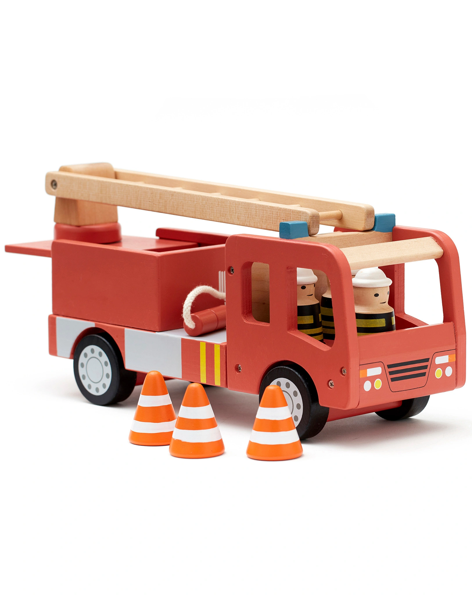 Holz-Feuerwehrauto AIDEN in rot