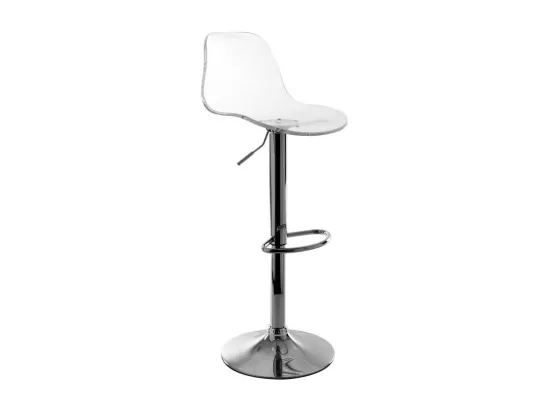 Tabourets de bar design réglables transparents (lot de 2) GALILEO