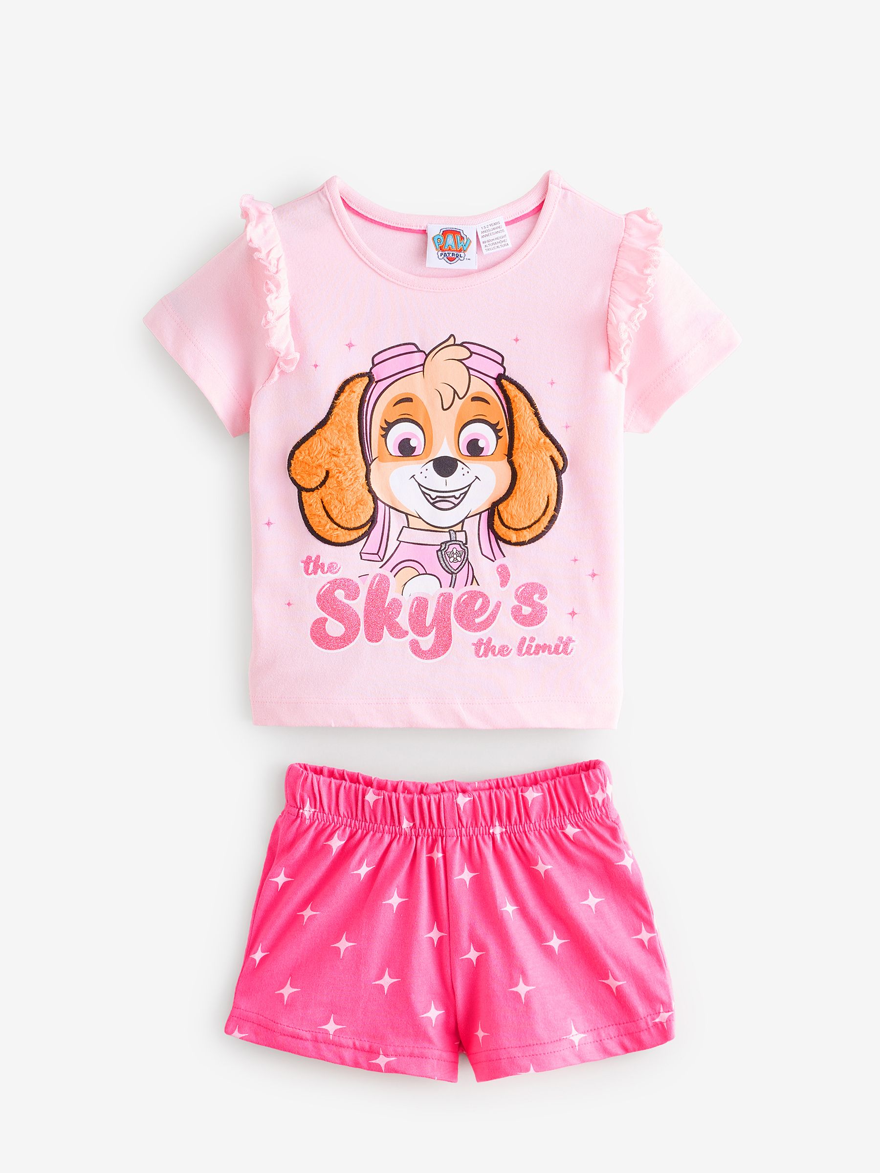 Vanilla Underground - Paw Patrol Skye pyjamaset met korte mouwen van 100% katoen voor meisjes