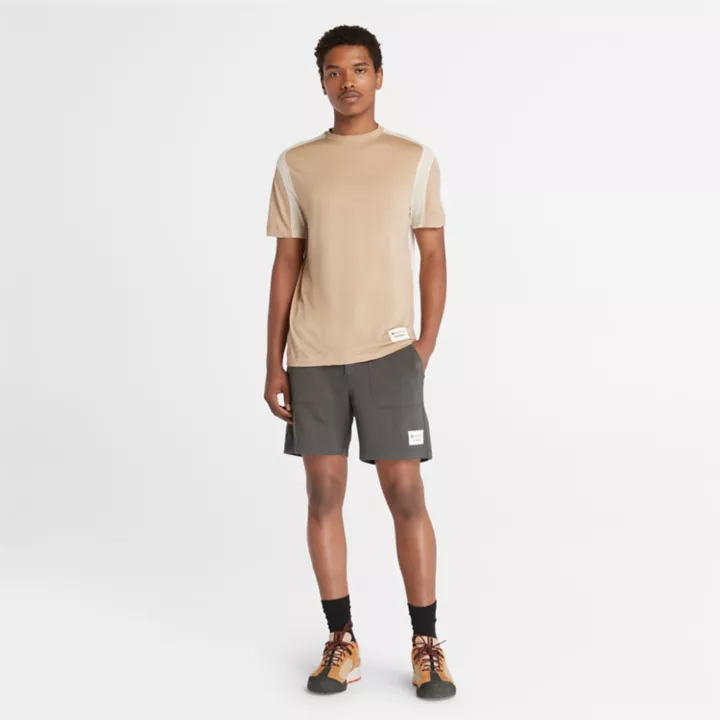 T-shirt Timberland x Icebreaker ZoneKnit en maille de laine mérinos pour homme en beige
