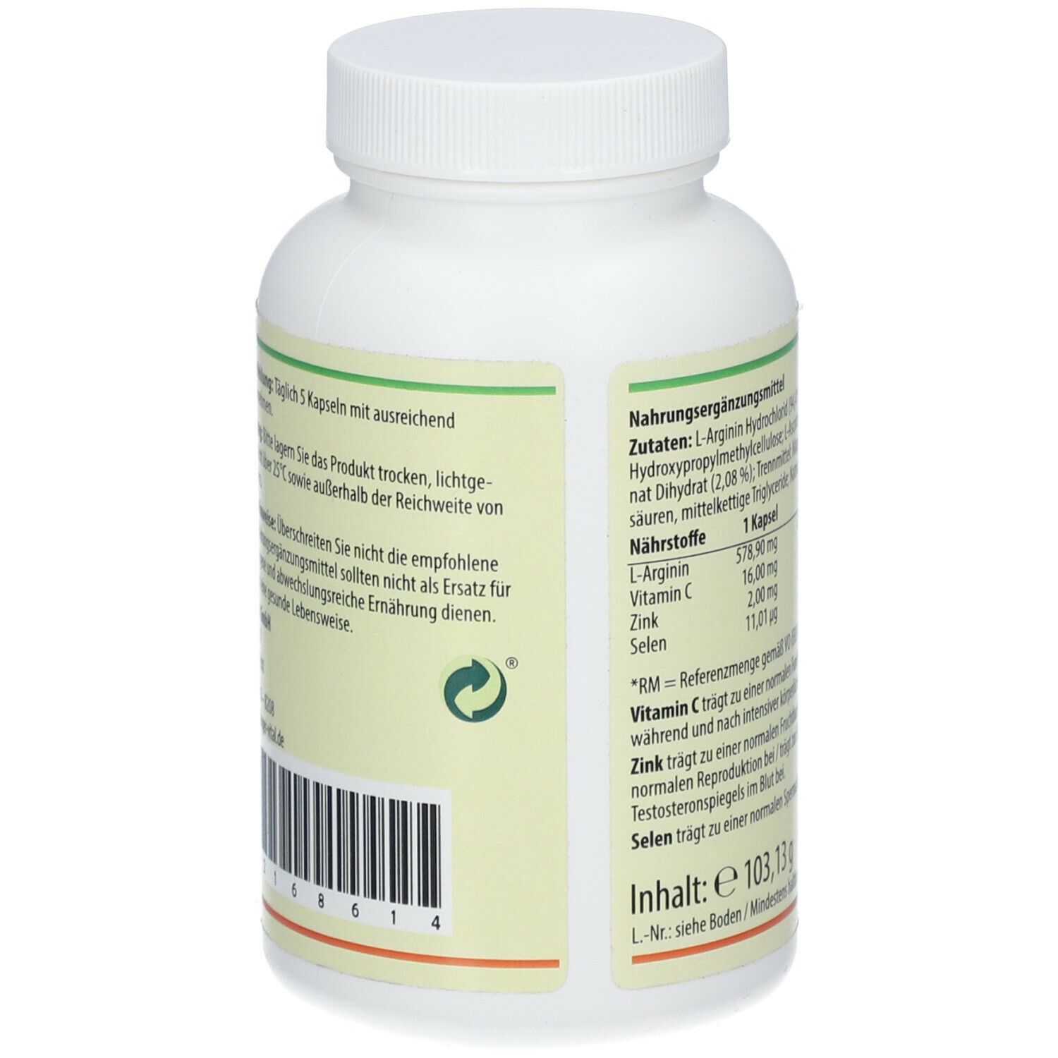 L-Arginin + Vitamin C und Zink