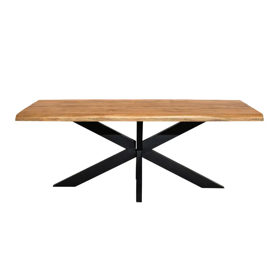 Eettafel Rechthoek Naturel Hout - 200x100x76cm - Denver