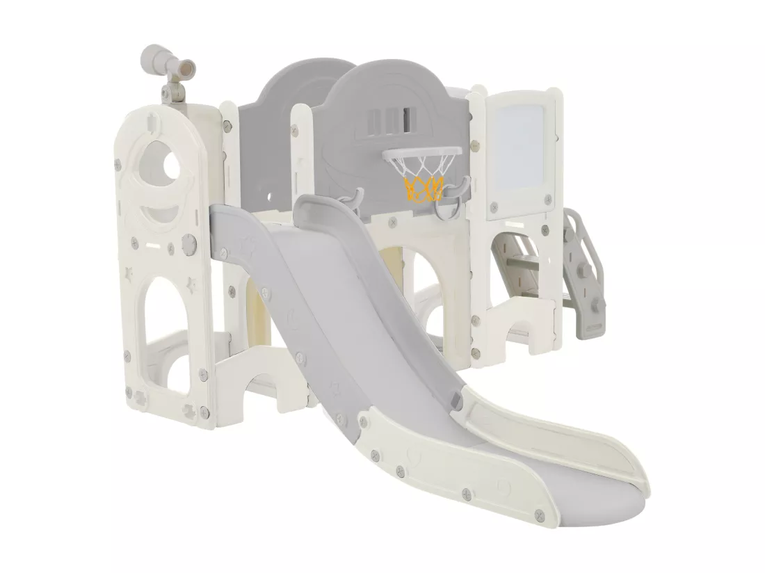 Jouet d'escalade pour enfants 10 en 1 avec toboggan, autoportant, escalade, jeu de forage, vert