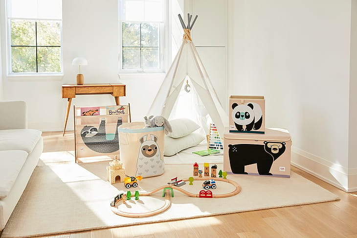 3 Sprouts Opbevaringskasse Panda