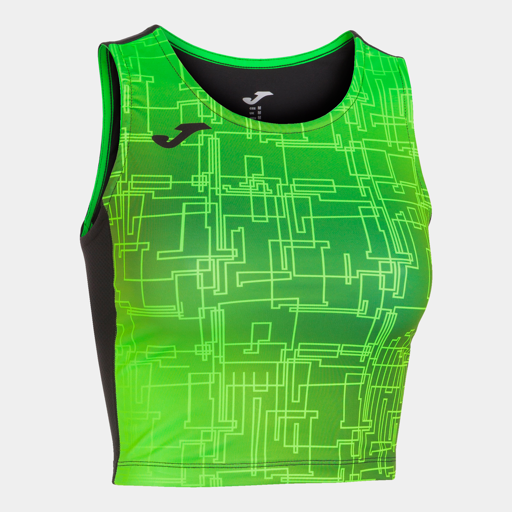 Joma Elite VIII Top Preto Verde Fluorescente