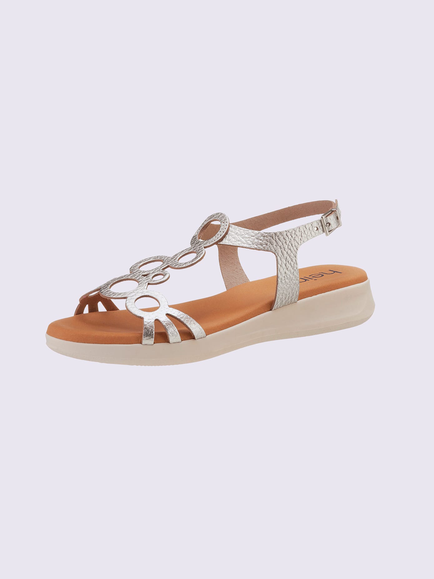 Sandales dessus cuir vachette véritable