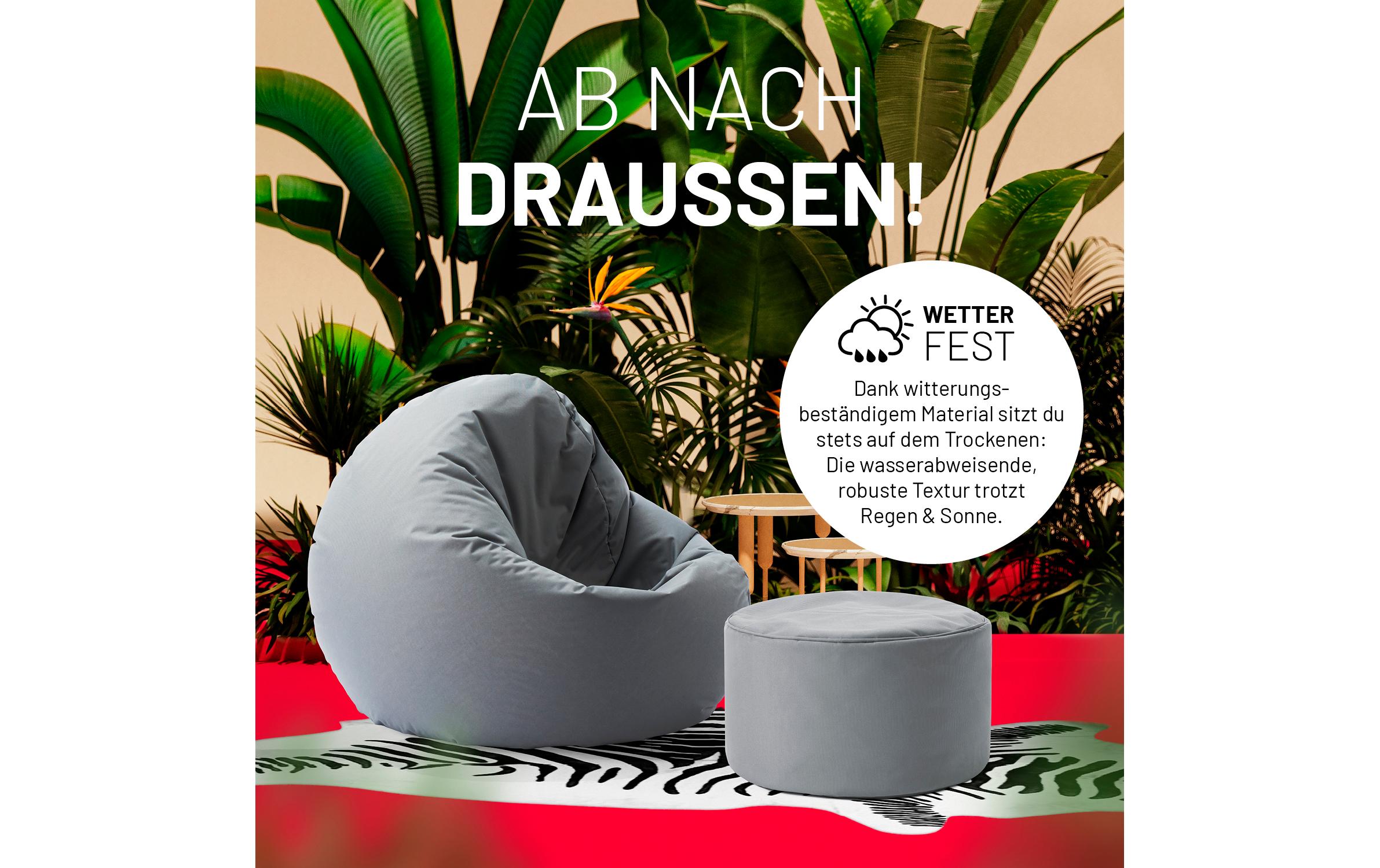 Sitzsack 45 x 25 cm, GrauHocker Pouf