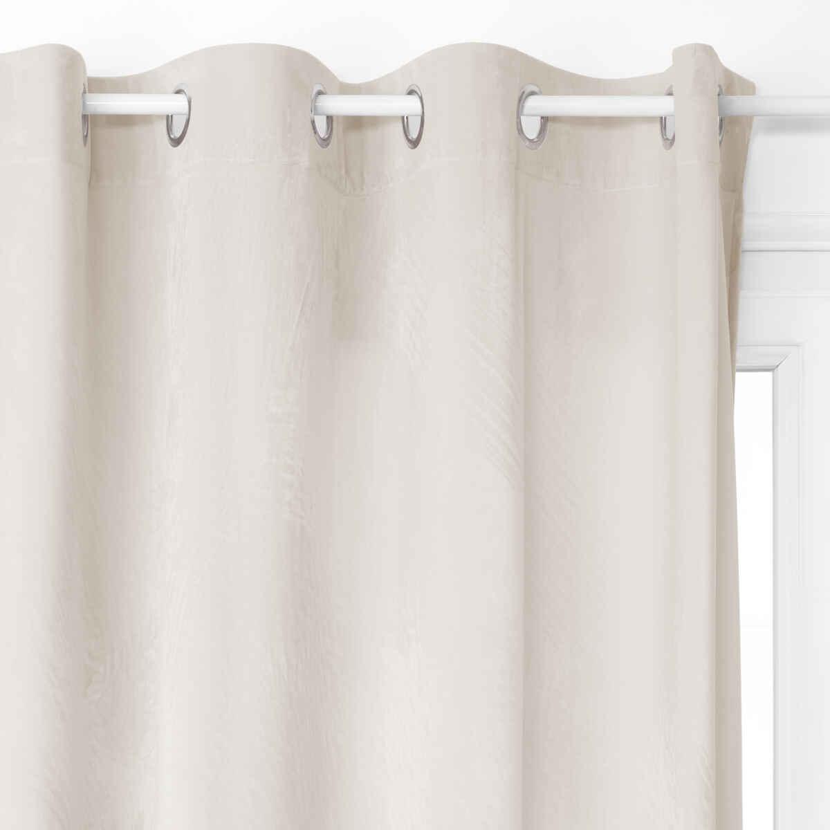 RIDEAU OCCULTANT VELOURS IVOIRE 140X260CM