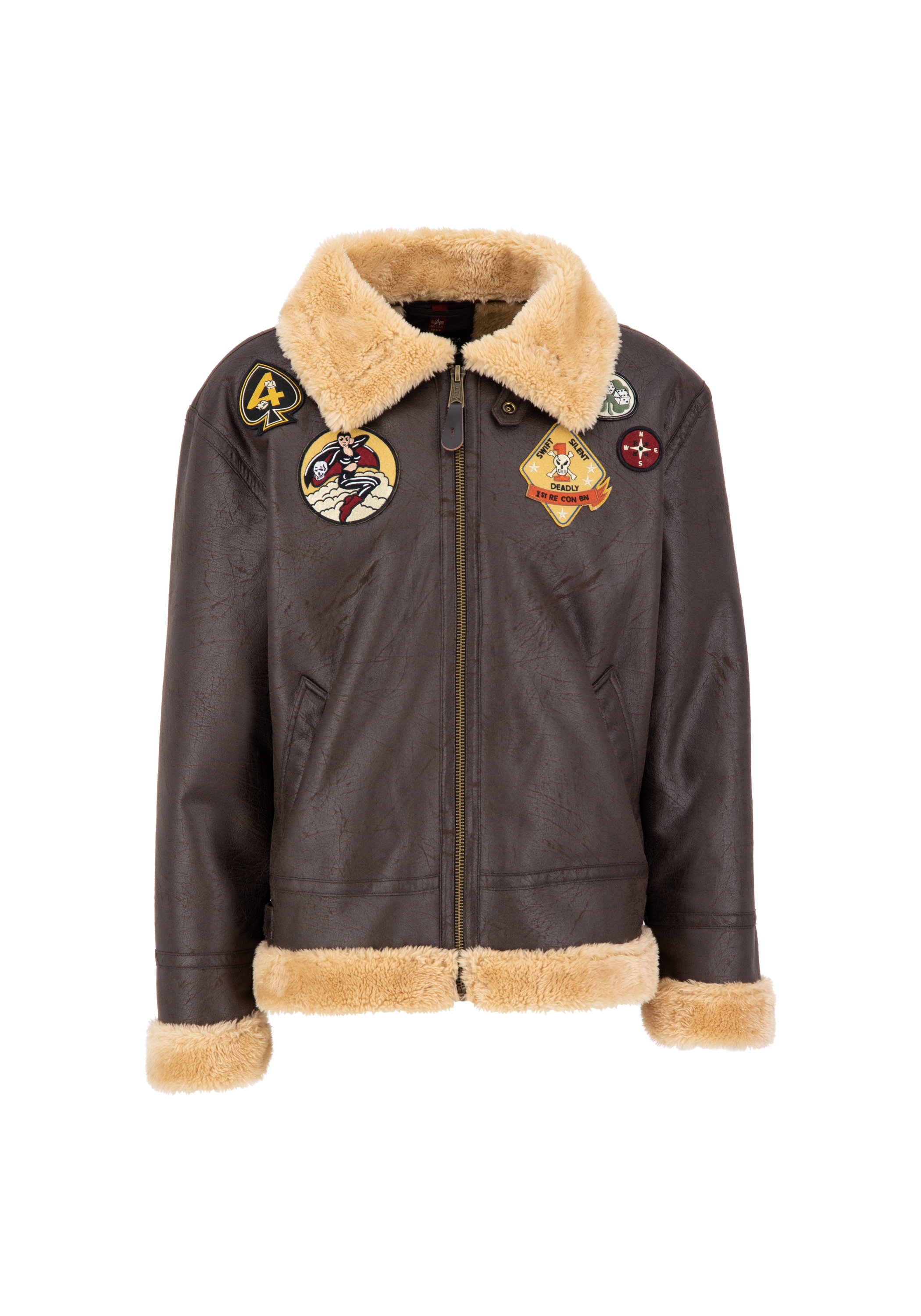 Alpha Industries Lederjacke »B-3 FL Custom«
