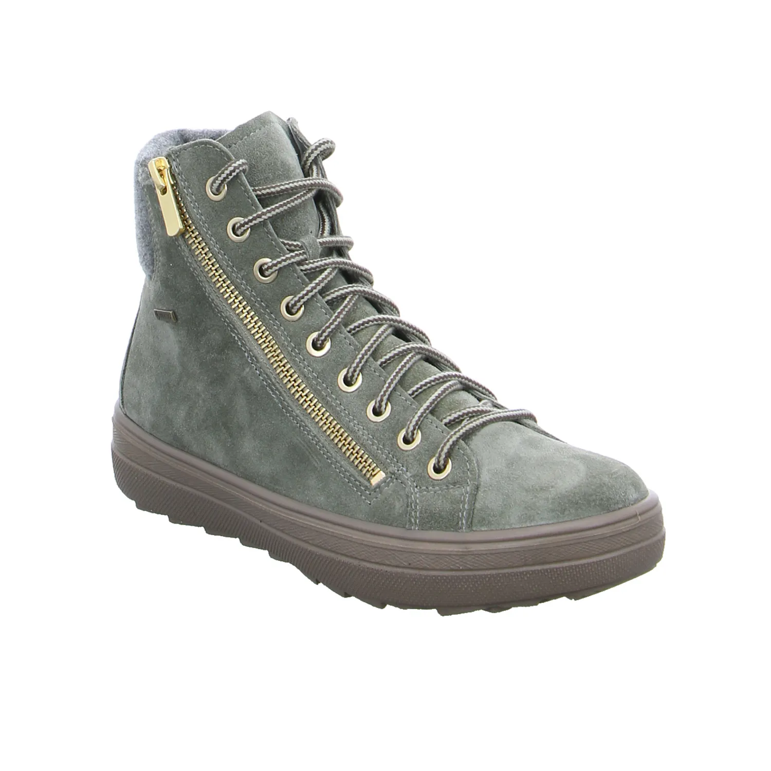 LEGERO Mid Cut Sneaker Grün Leder  mit Gore-Tex Membrane