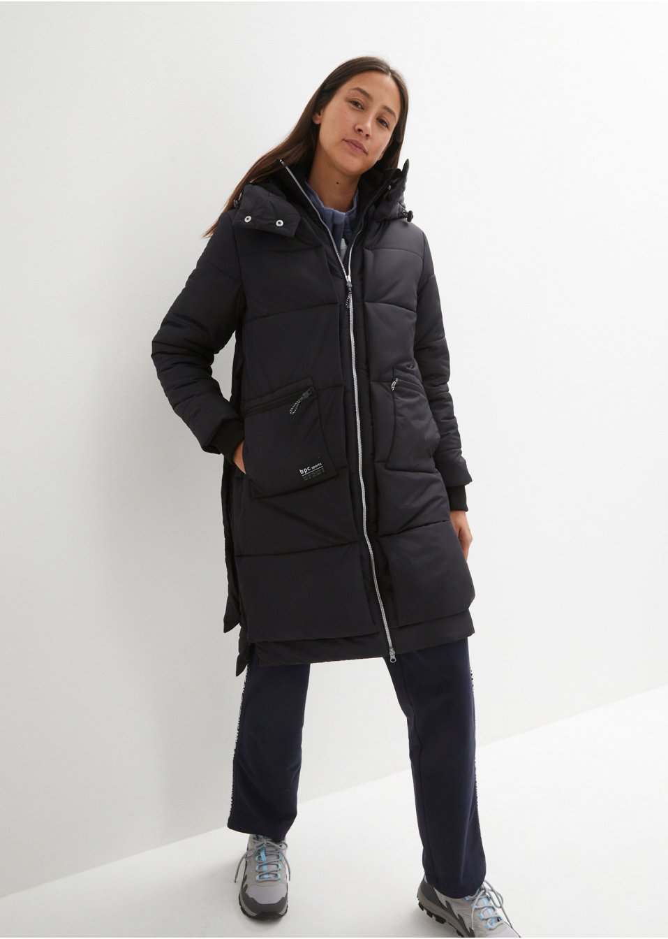 Manteau fonctionnel matelassé style layering