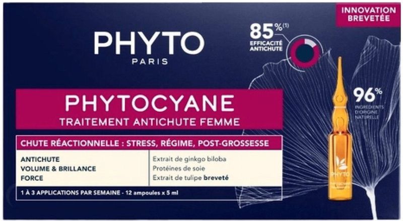 Phyto - Phytocyane - Haargroeibehandeling - 12x5 ml - Haarserum voor Vrouwen