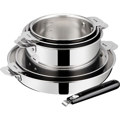 Batterie de cuisine Lagostina ESPERTA TRIPLY POIGNEE AMOVIBLE Lot 6pcs