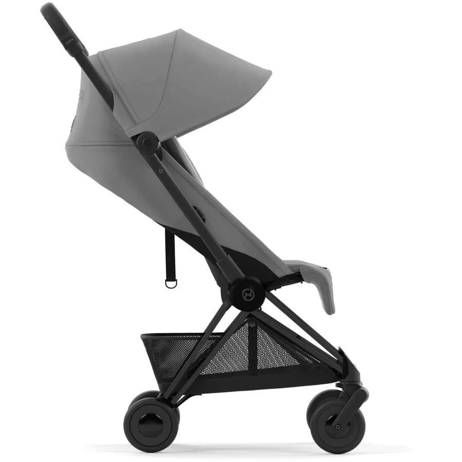 cybex PLATINUM Buggy Coya Matt Black Mirage Grey inklusive Babyschale Cloud T I-Size Plus Leaf Green  und Adapter