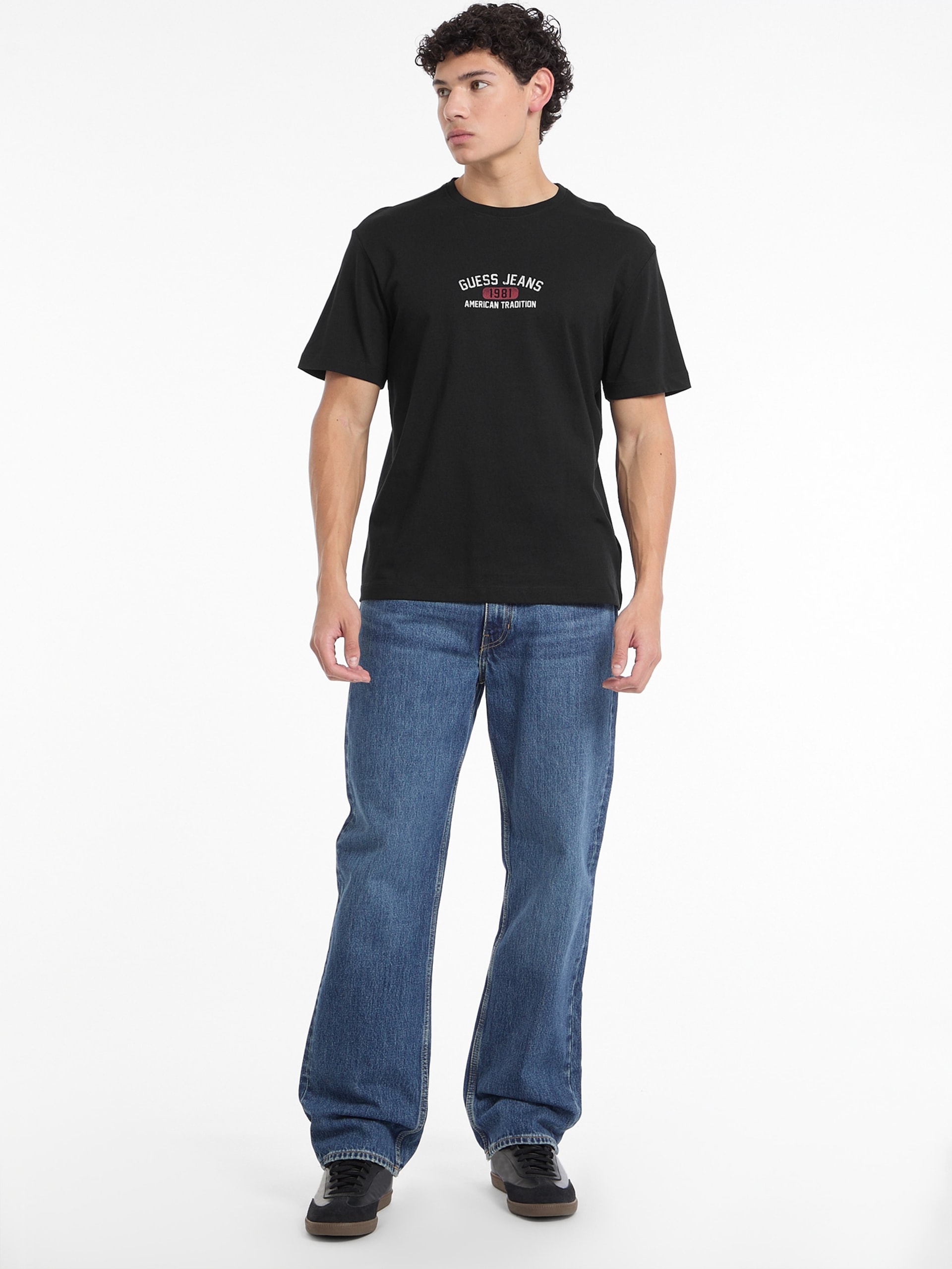Camiseta de gola redonda estampada