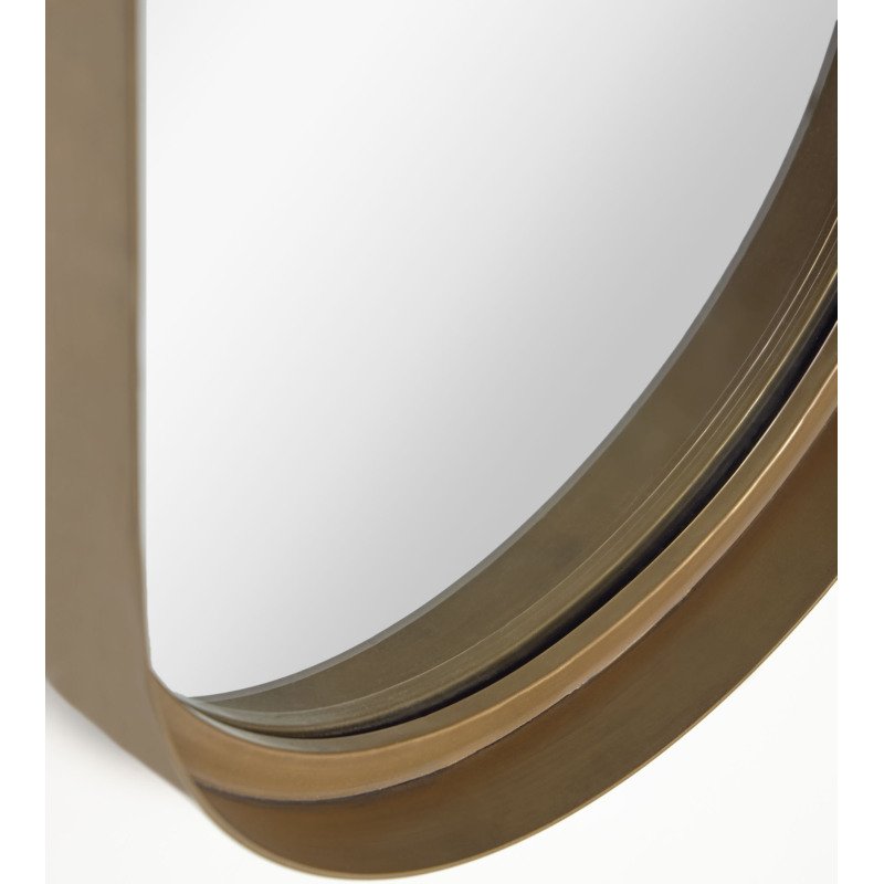 Miroir mural Tiare métal doré 31 x 101 cm