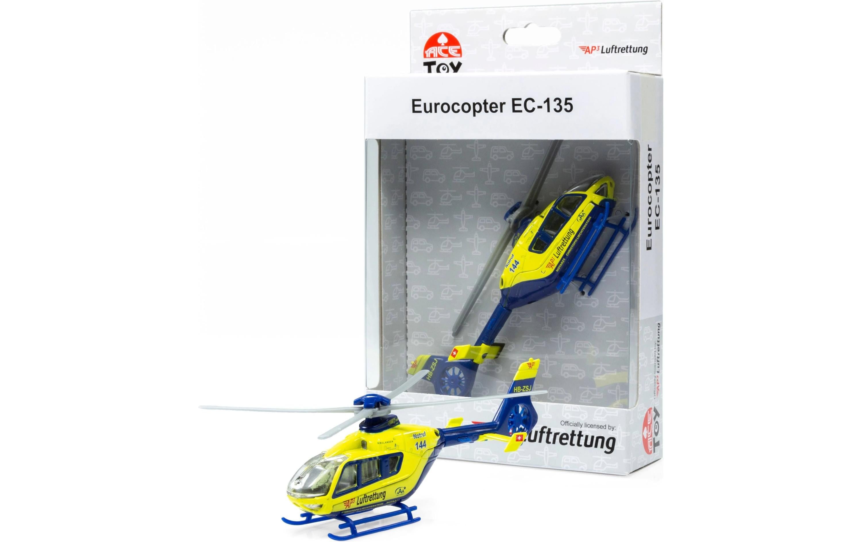Toy EC-135 Alpine Air Ambulance Heli 1:72Kompakter ferngesteuerter Hubschrauber