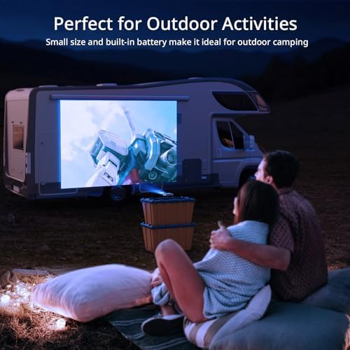 Mini Projecteur YOTON, Vidéoprojecteur DLP, Full HD 1080P Supporté, Batterie Intégrée, Rétroprojecteur Portable à Focale Ultra Courte, adapté au Cinéma Extérieur/Home, capacité HDMI/TV Stick : High Tech